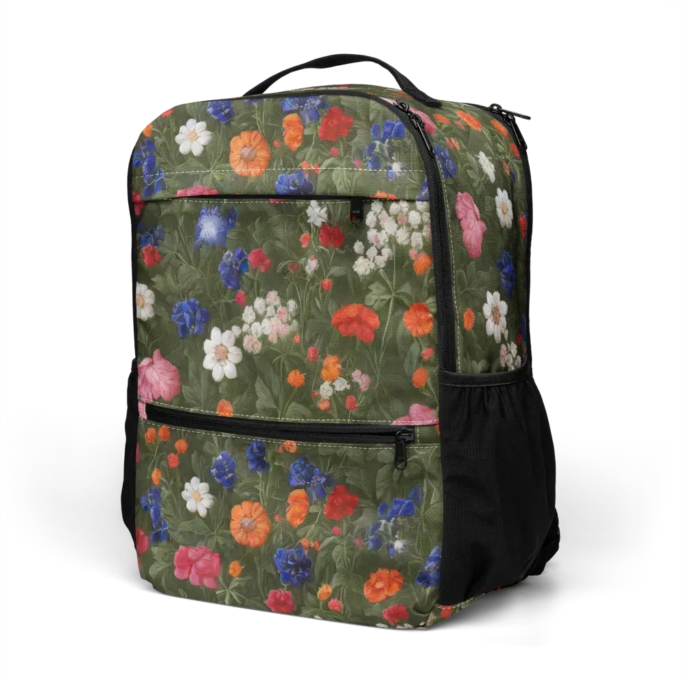 Botanical Nocturne on Utility Backpack — Left Front