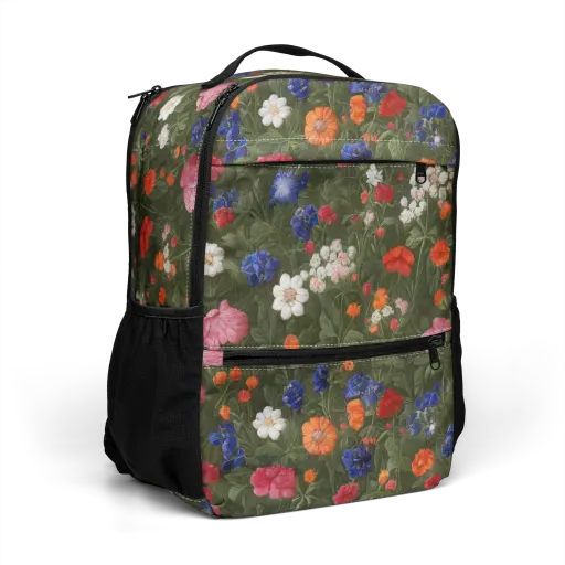 Botanical Nocturne on a Utility Backpack