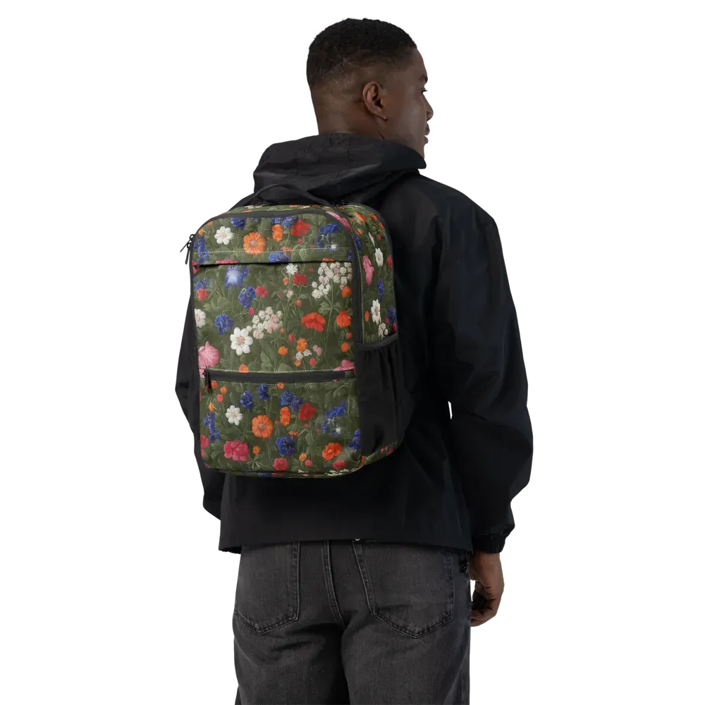 Botanical Nocturne on Utility Backpack — Back