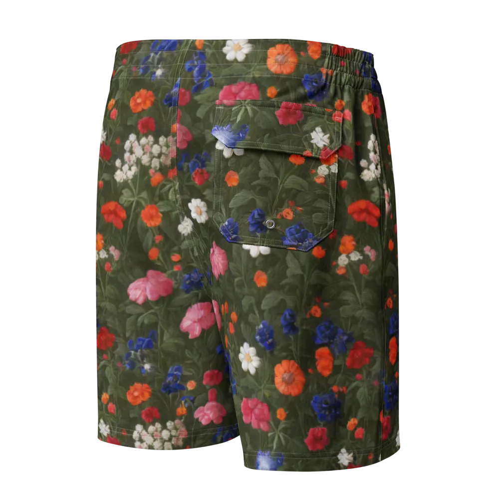 Botanical Nocturne on Men's Board Shorts — Back