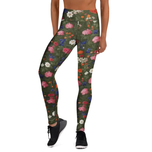 Botanical Nocturne on a Yoga Leggings