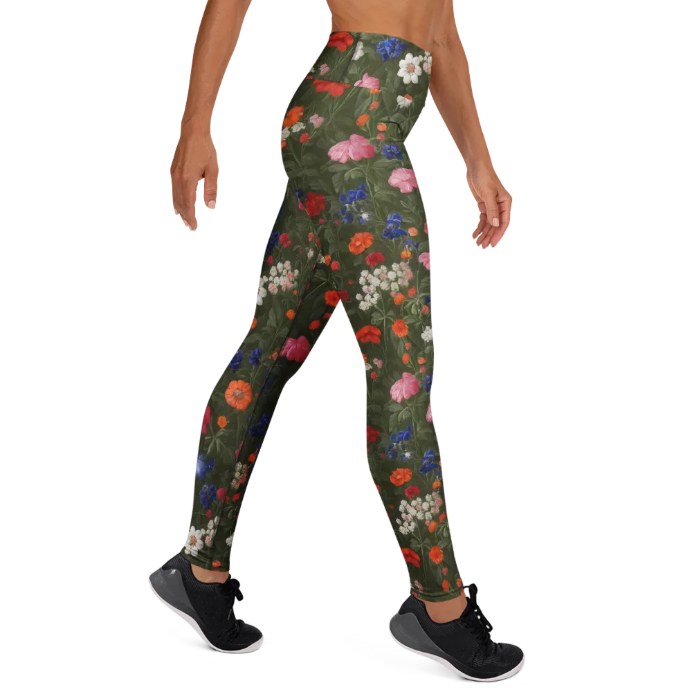 Botanical Nocturne on Yoga Leggings — Right