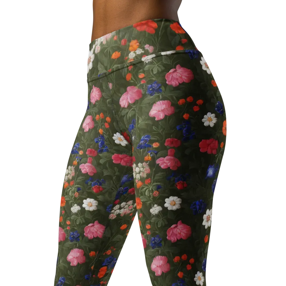 Botanical Nocturne on Yoga Leggings — Left Front