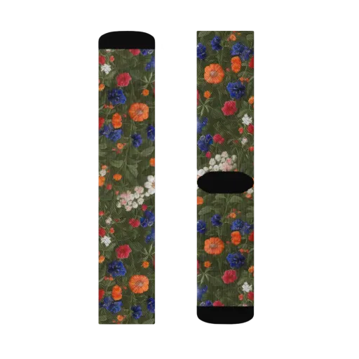 Botanical Nocturne on a Socks