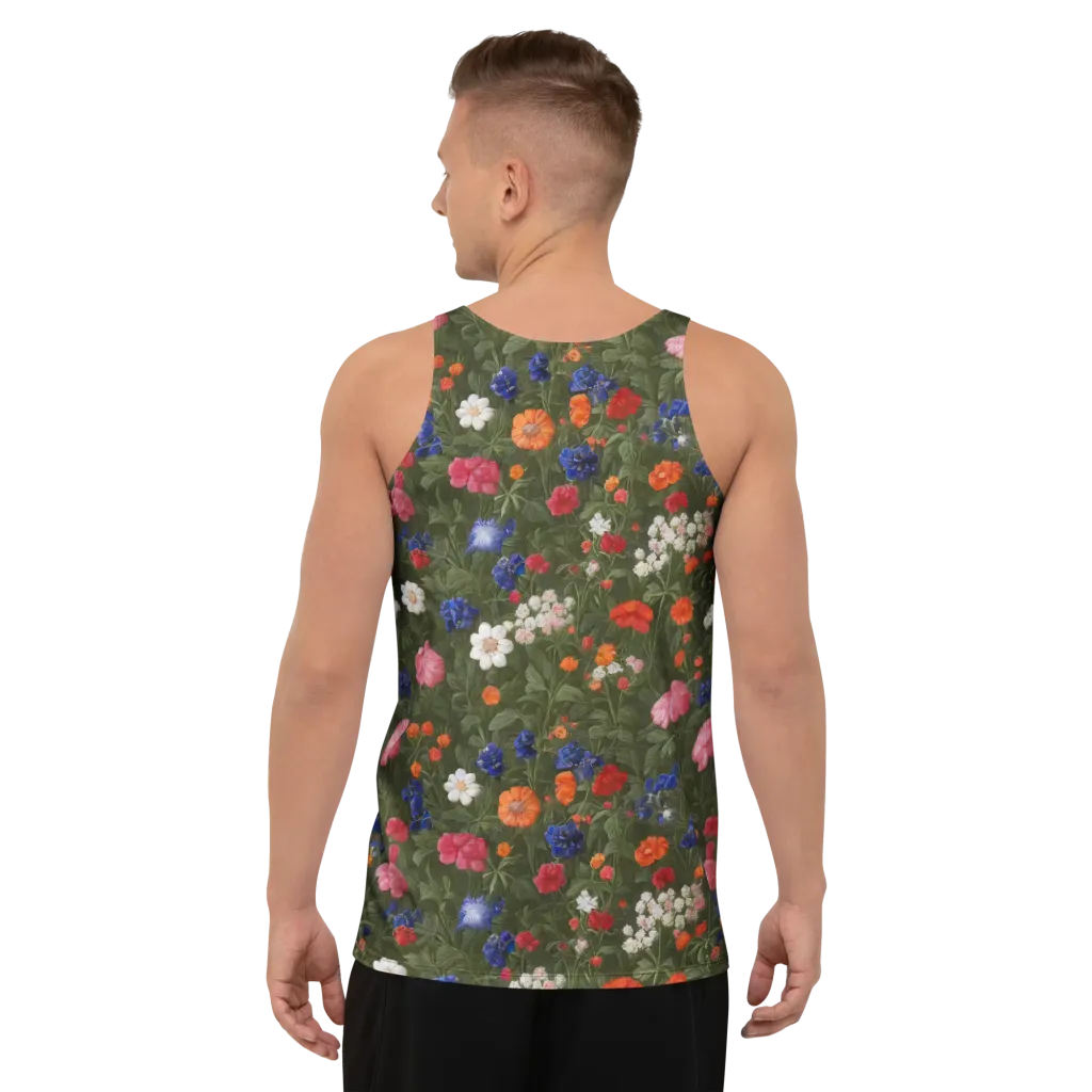Botanical Nocturne on Men's Tank Top — Back