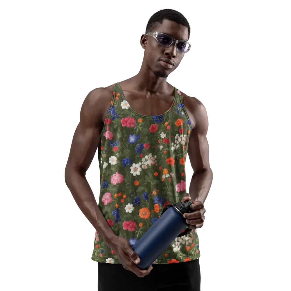 Botanical Nocturne on Men's Tank Top — Front
