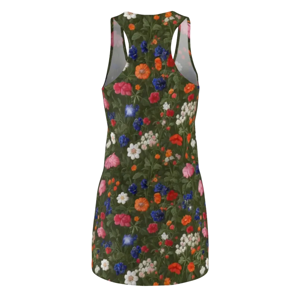 Botanical Nocturne on Racerback Dress — Back