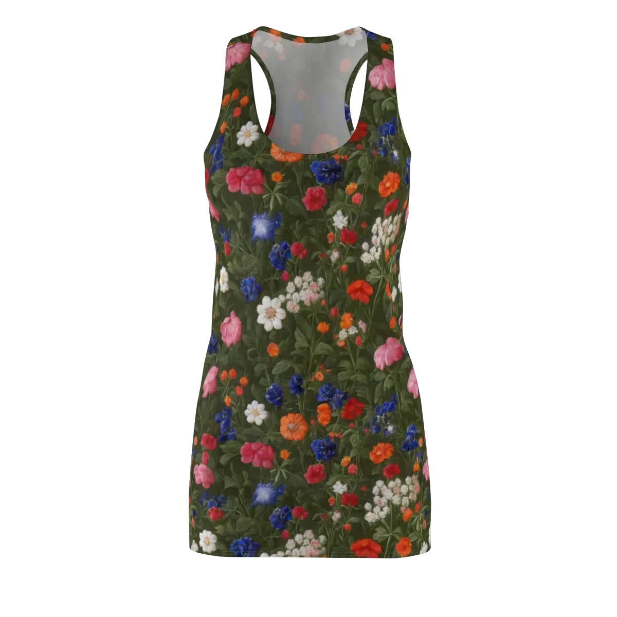 Botanical Nocturne on Racerback Dress — Front