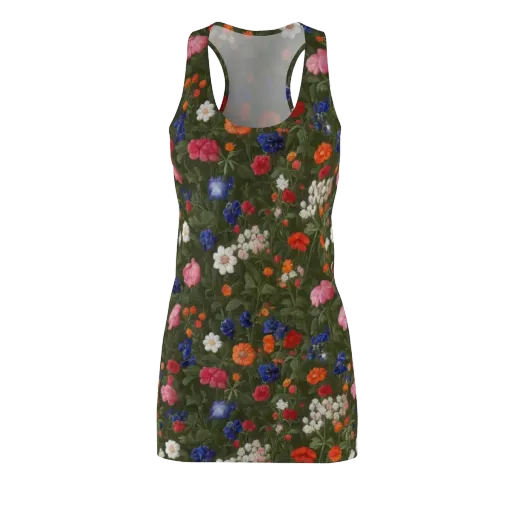 Botanical Nocturne on a Racerback Dress