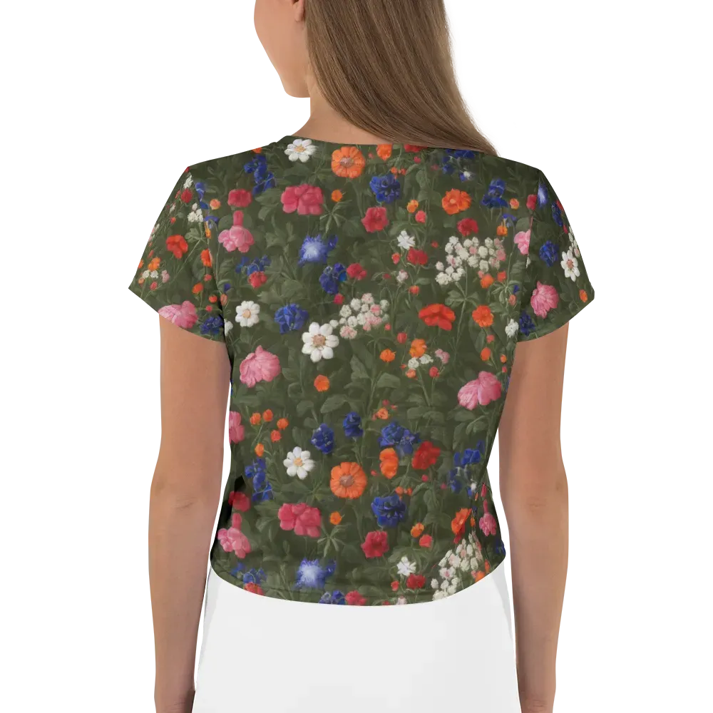 Botanical Nocturne on Crop Tee — Back