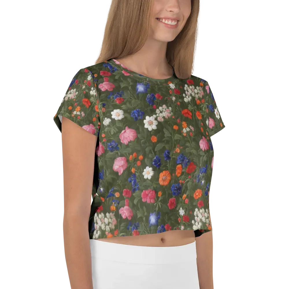 Botanical Nocturne on Crop Tee — Right