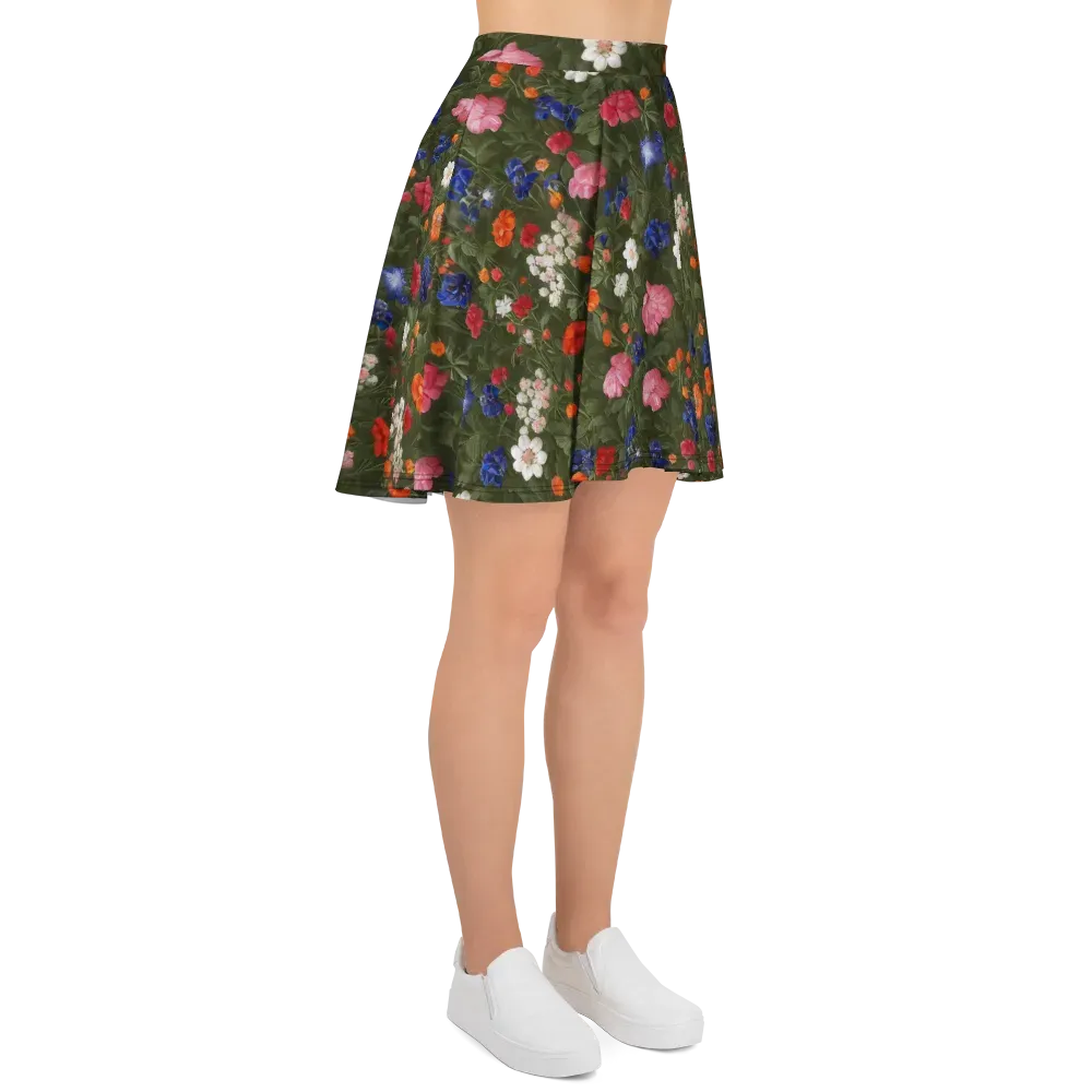 Botanical Nocturne on Skater Skirt — Right