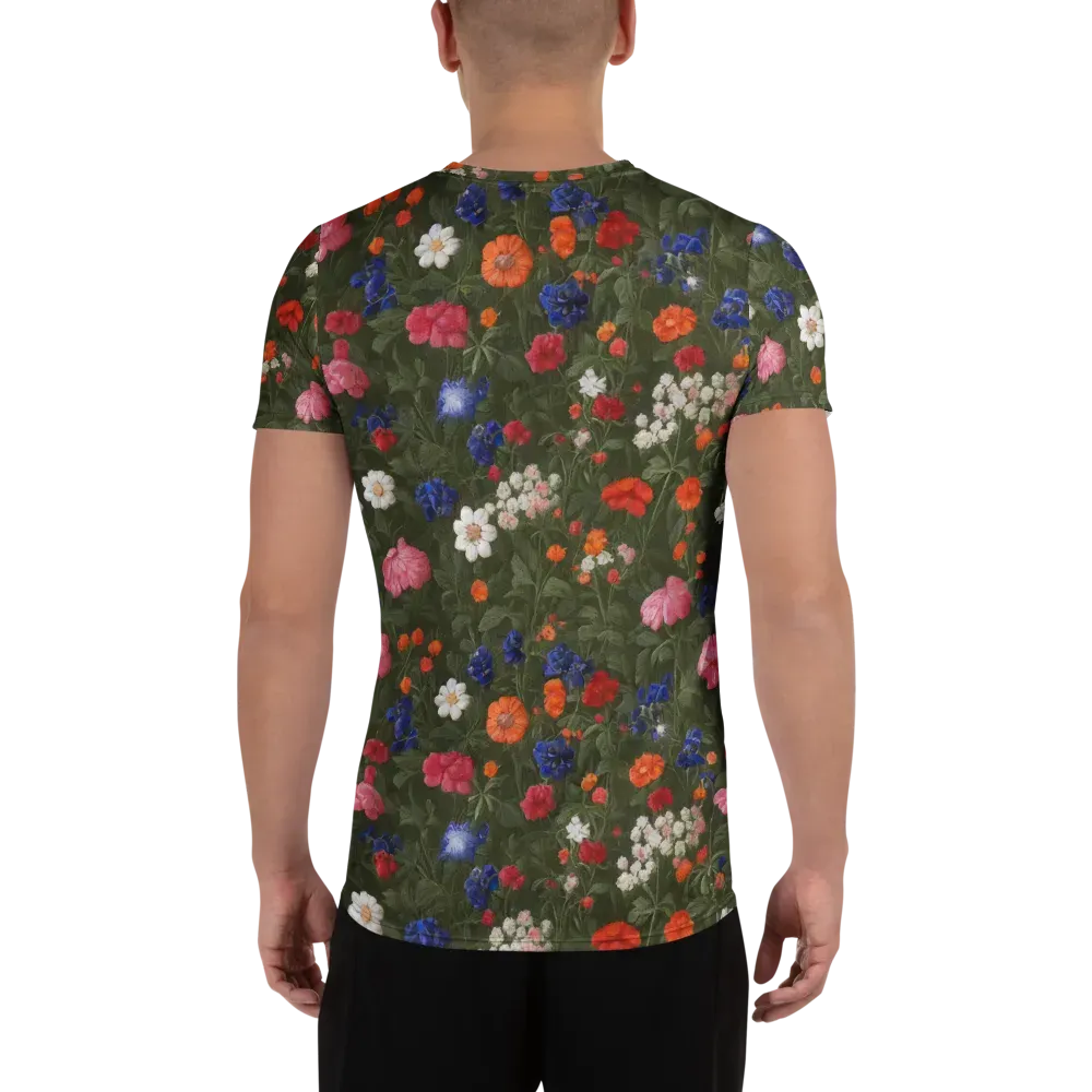 Botanical Nocturne on Men's Athletic T-Shirt — Back