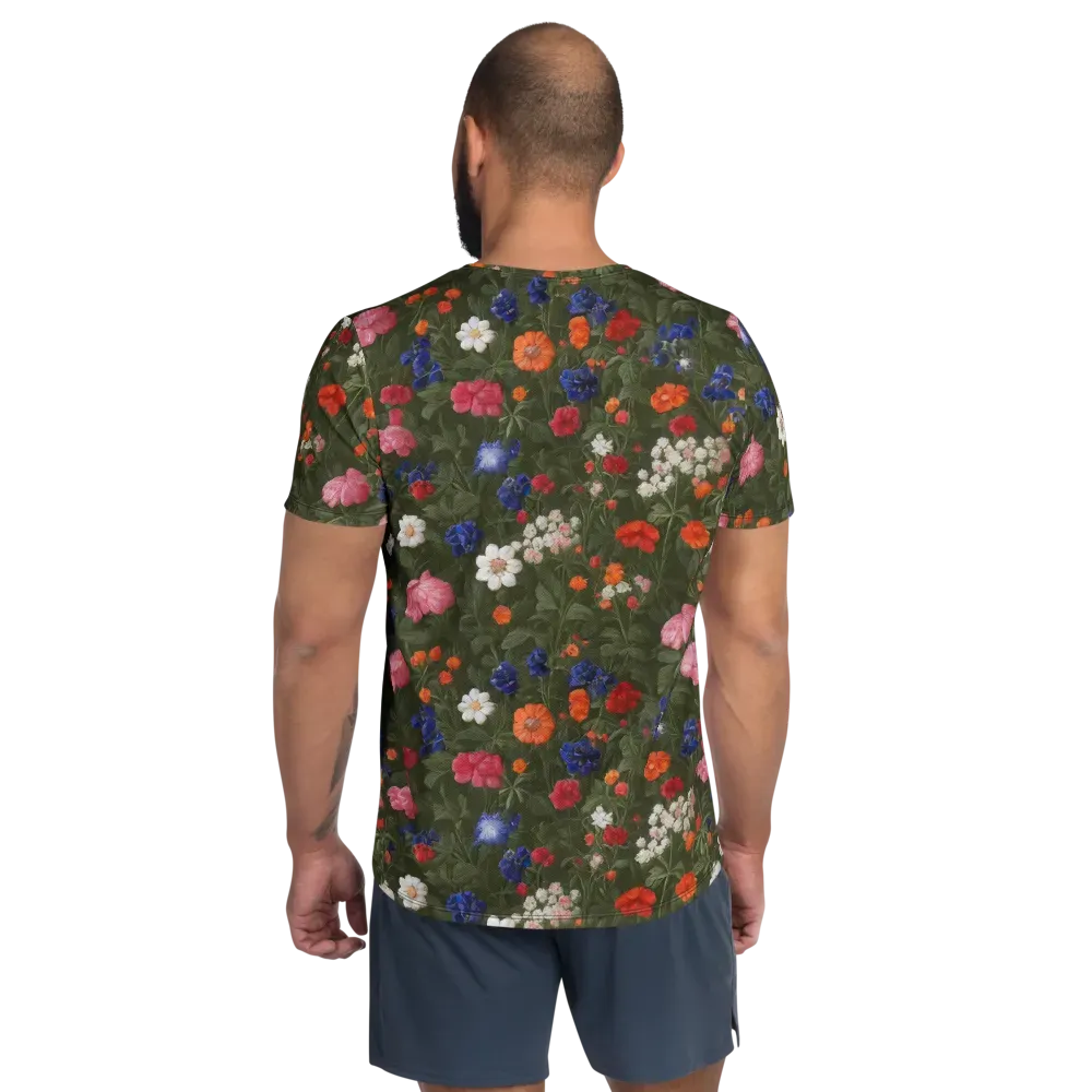 Botanical Nocturne on Men's Athletic T-Shirt — Back