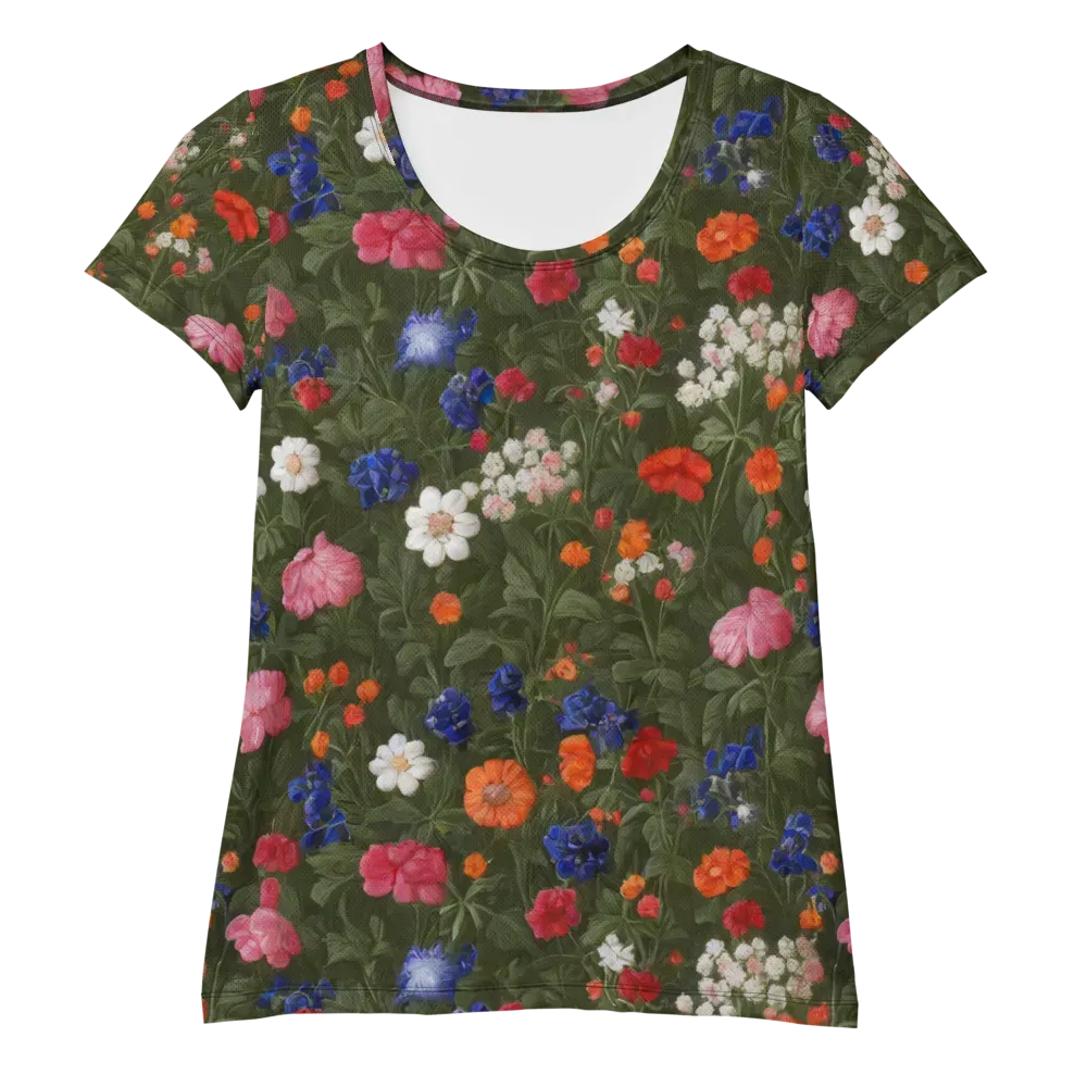 Botanical Nocturne on Women's Athletic T-Shirt — Front