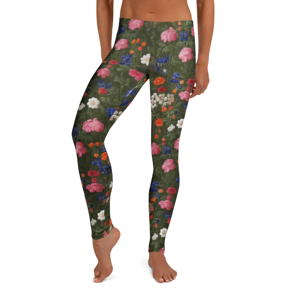Botanical Nocturne on Leggings — Front