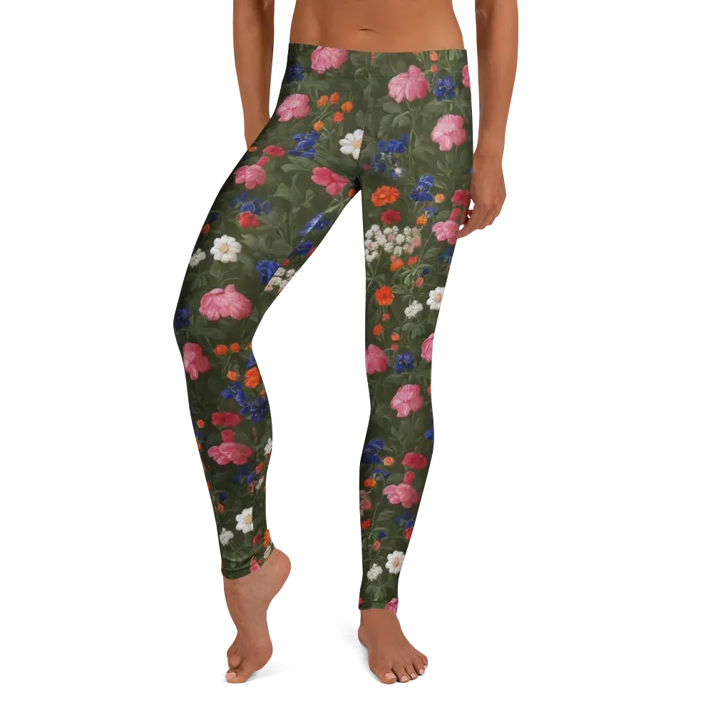 Botanical Nocturne on Leggings — Front