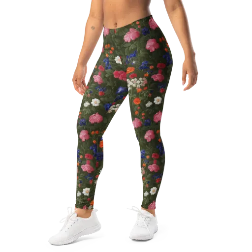 Botanical Nocturne on a Leggings