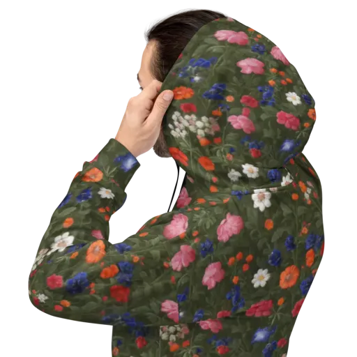 Botanical Nocturne on a Hoodie