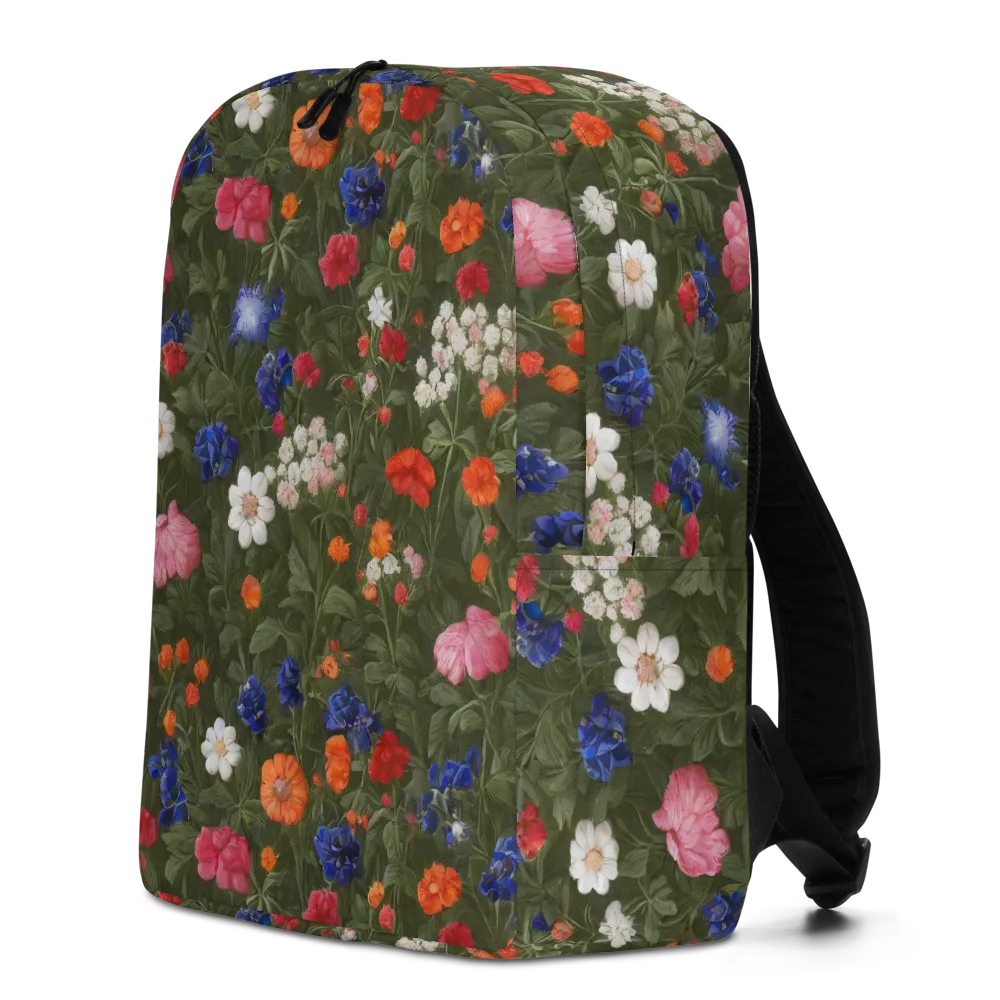 Botanical Nocturne on Minimalist Backpack — Left