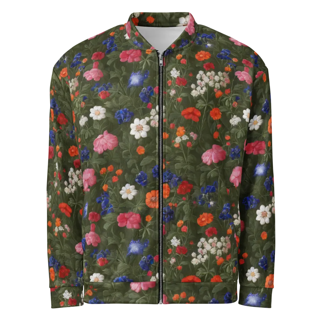 Botanical Nocturne on Bomber Jacket — Front