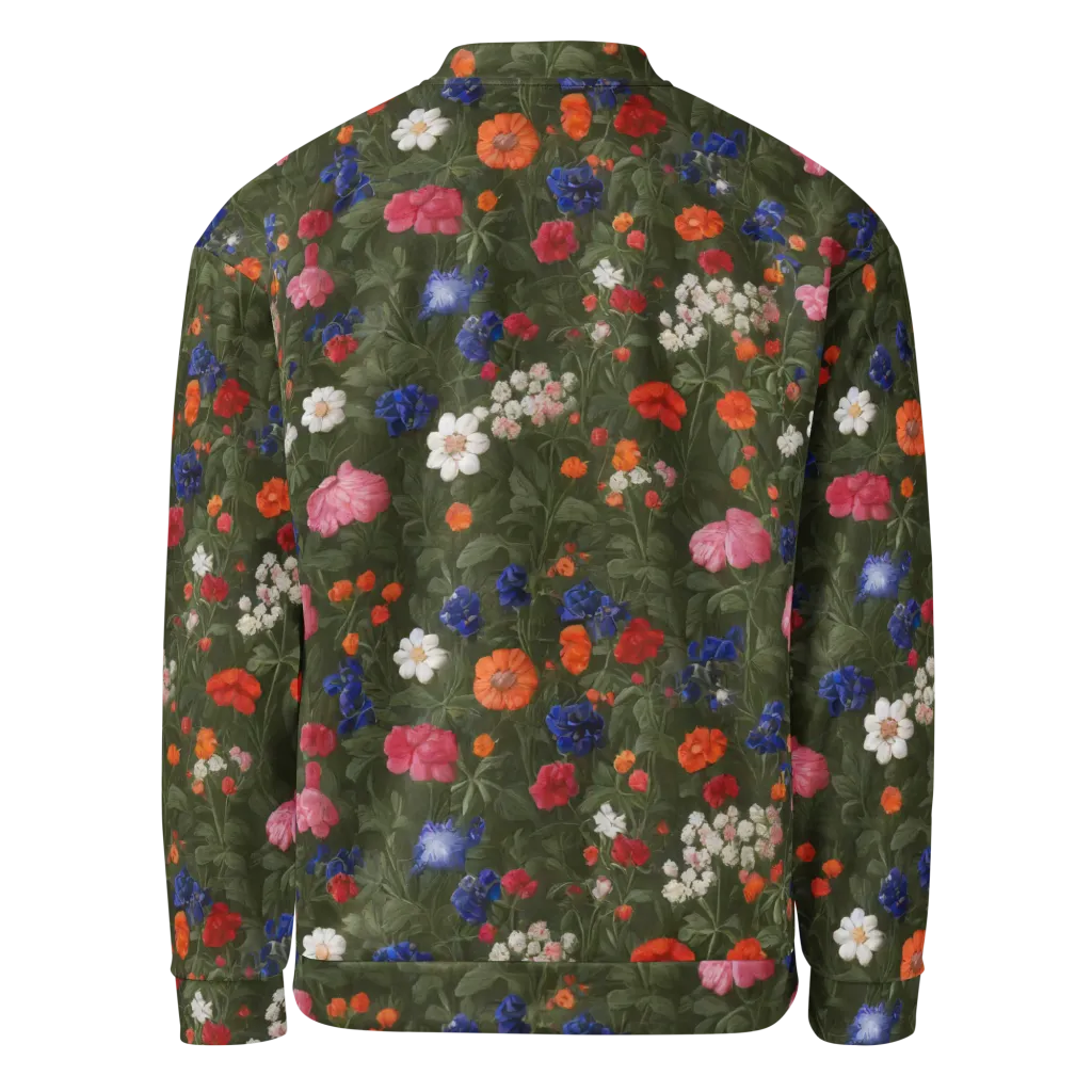 Botanical Nocturne on Bomber Jacket — Back