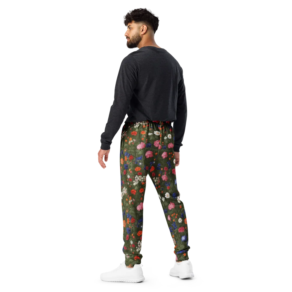 Botanical Nocturne on Men's Joggers — Back