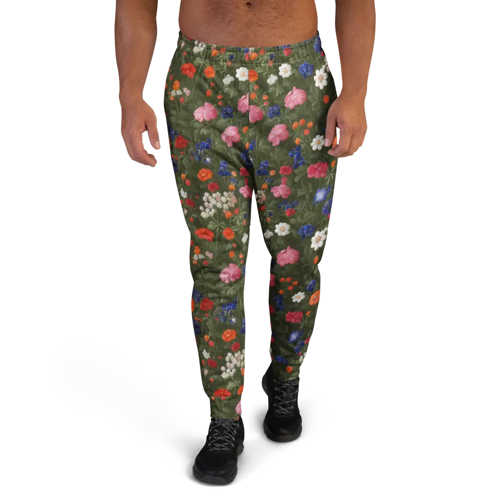 Botanical Nocturne on Men's Joggers — Front