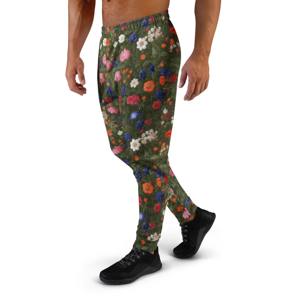 Botanical Nocturne on Men's Joggers — Left