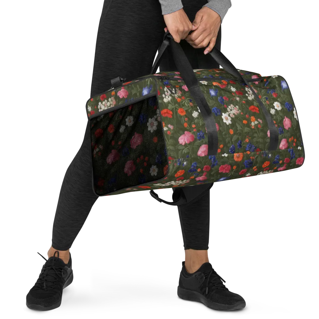 Botanical Nocturne on Duffle Bag — Right Front