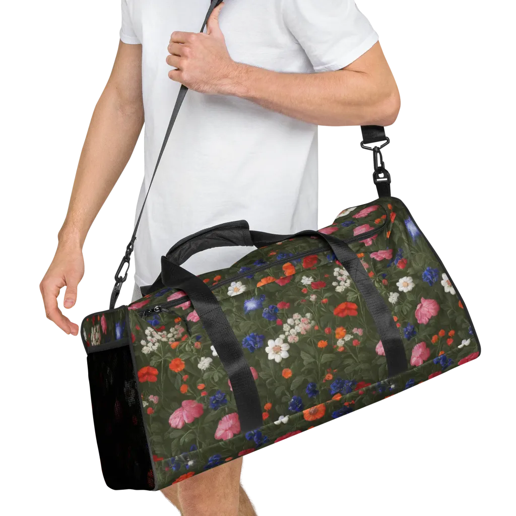 Botanical Nocturne on Duffle Bag — Right Front