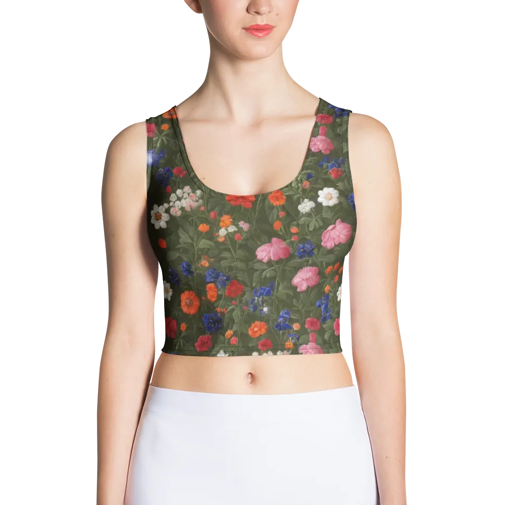 Botanical Nocturne on Crop Top — Front