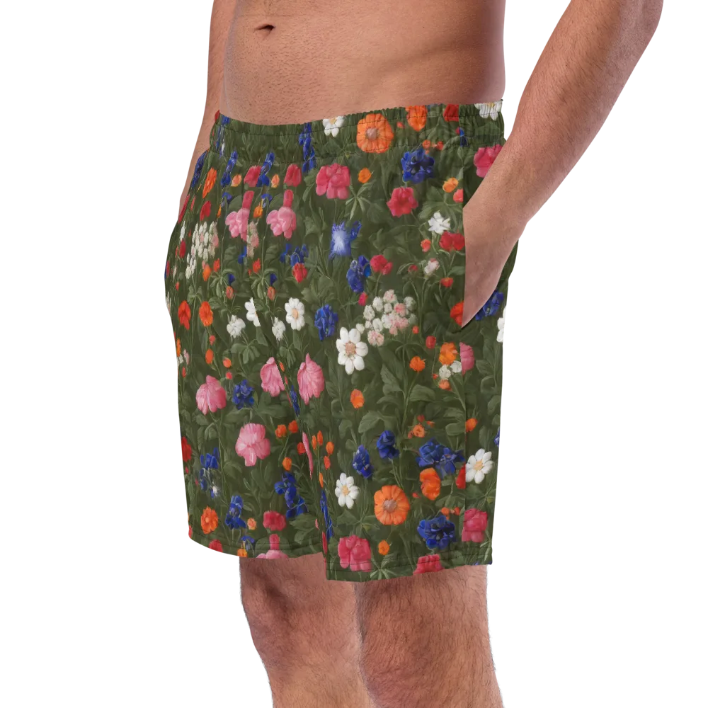 Botanical Nocturne on Swim Trunks — Left Front
