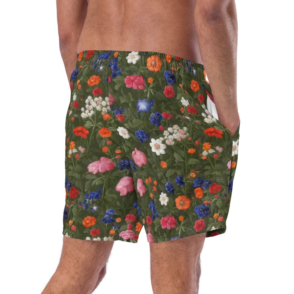 Botanical Nocturne on Swim Trunks — Right Back