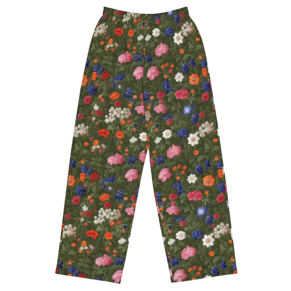 Botanical Nocturne on Wide-Leg Pants — Front
