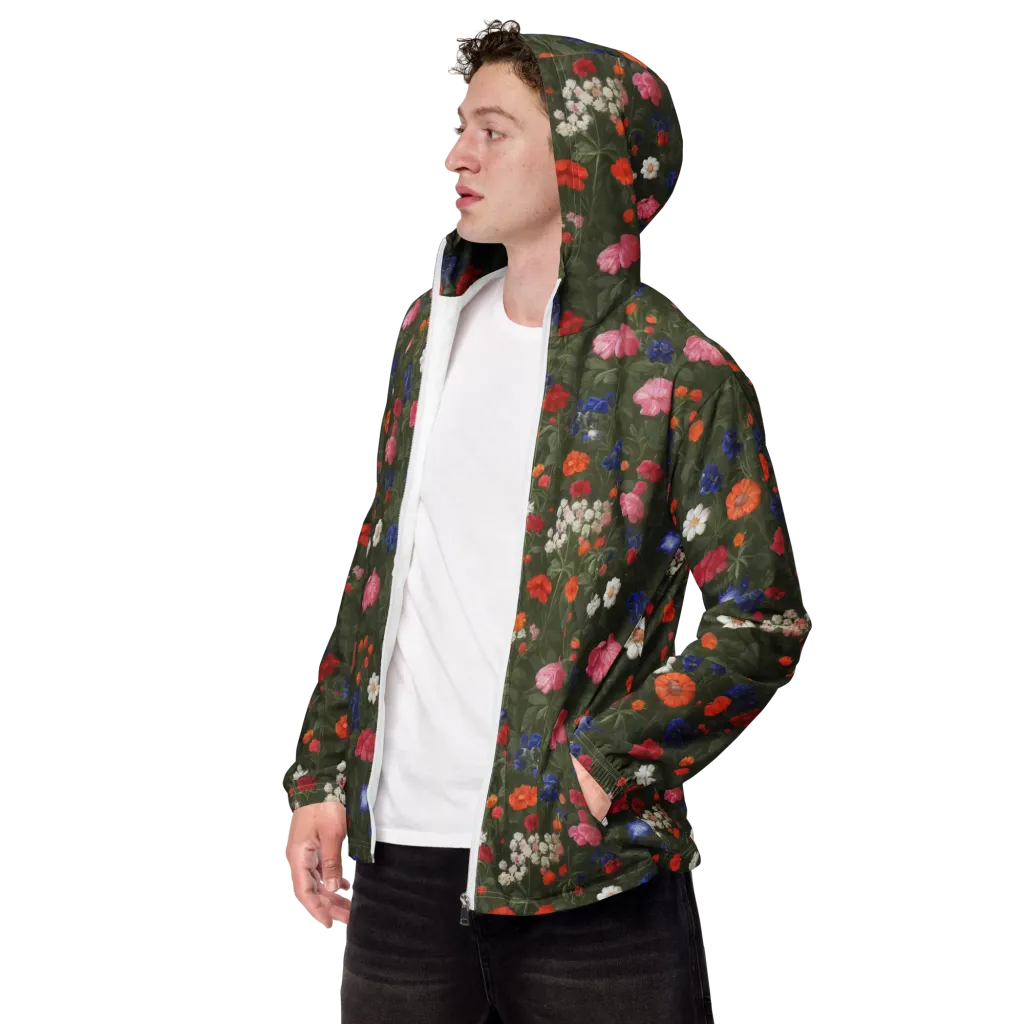 Botanical Nocturne on Men's Windbreaker — Left Front