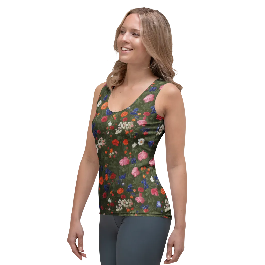 Botanical Nocturne on Women's Tank Top — Left Front