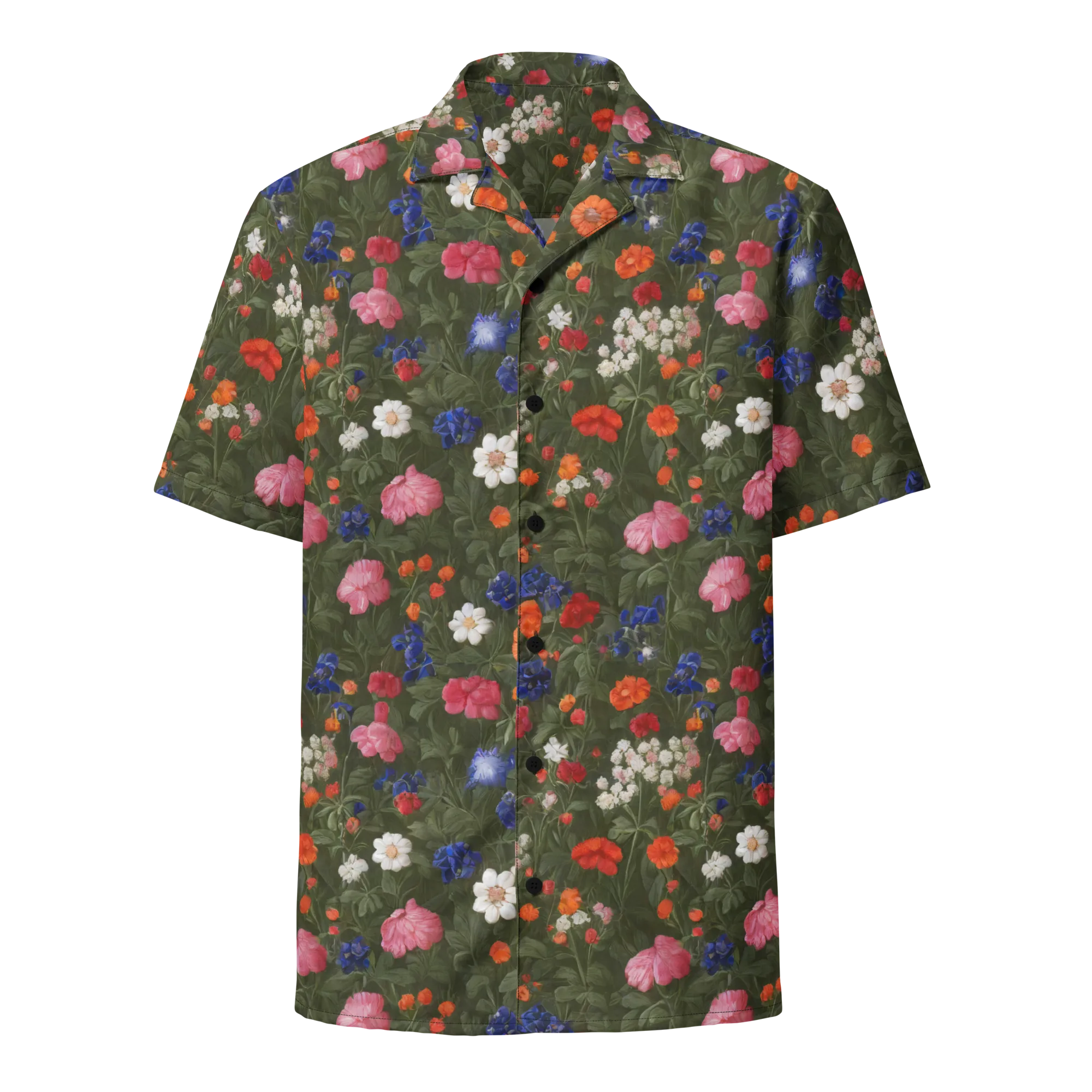 Botanical Nocturne on Button Shirt — Front