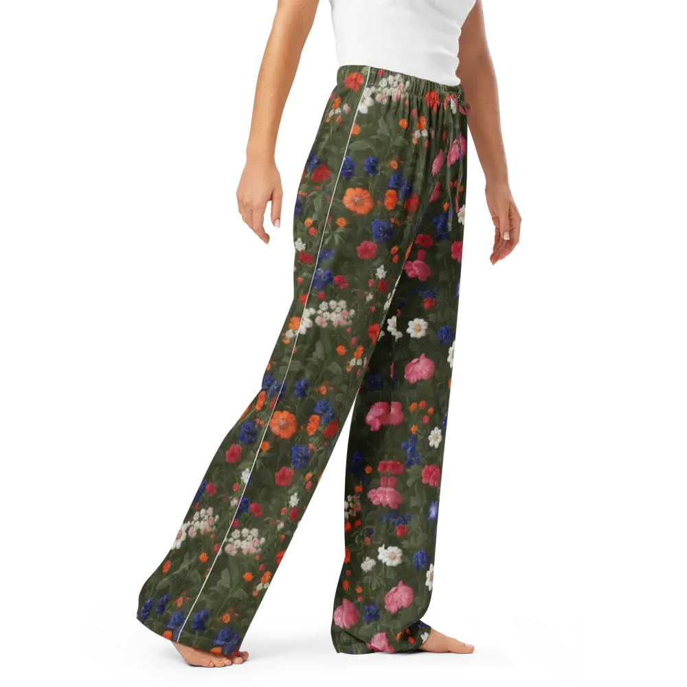 Botanical Nocturne on Women's Pajama Pants — Right Front
