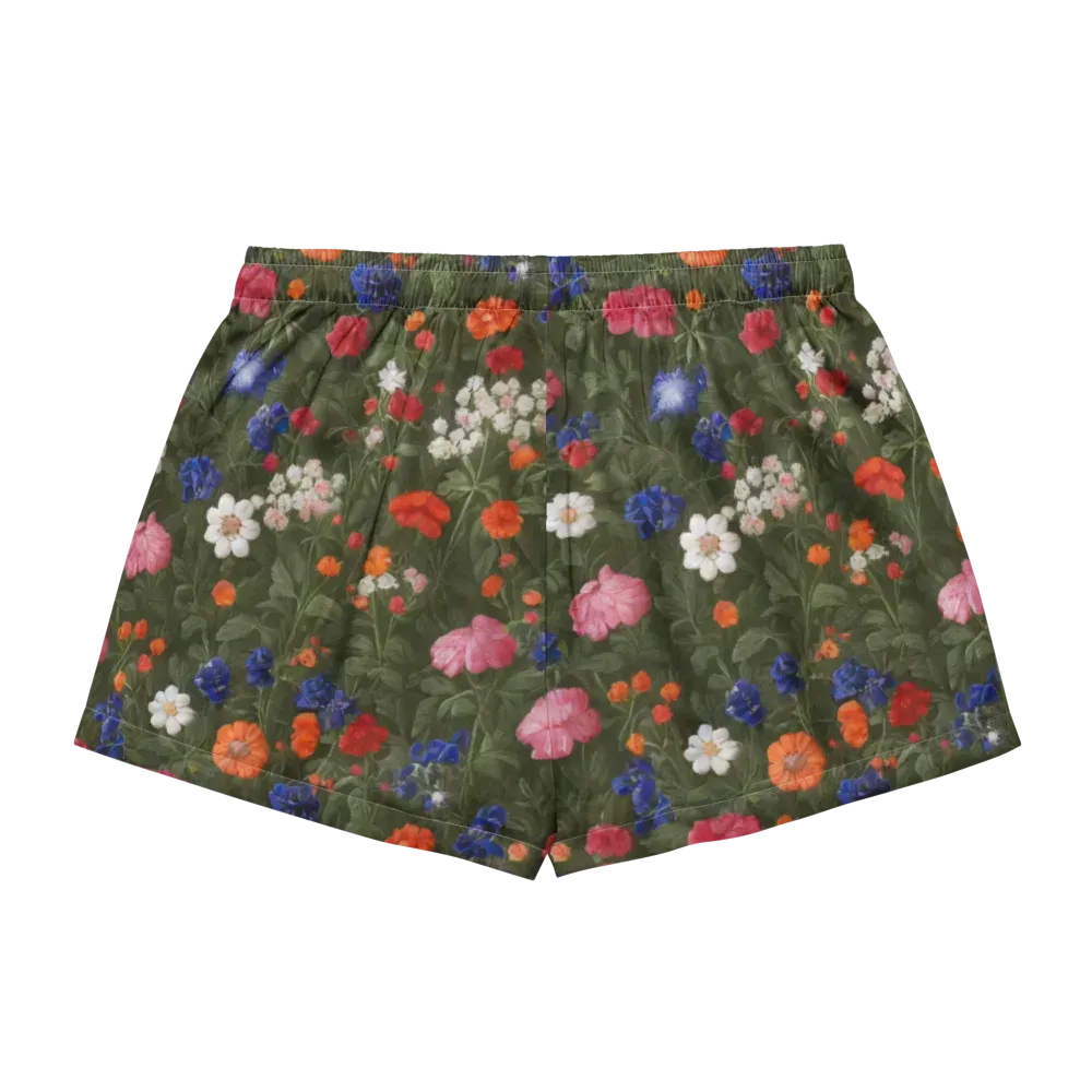 Botanical Nocturne on Women's Pajama Shorts — Back
