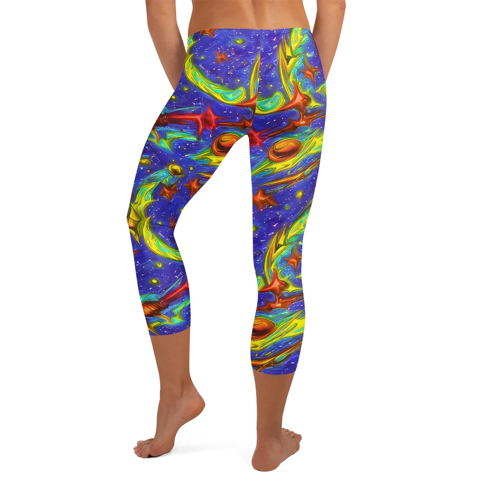 Starstorm on Capri Leggings — Back