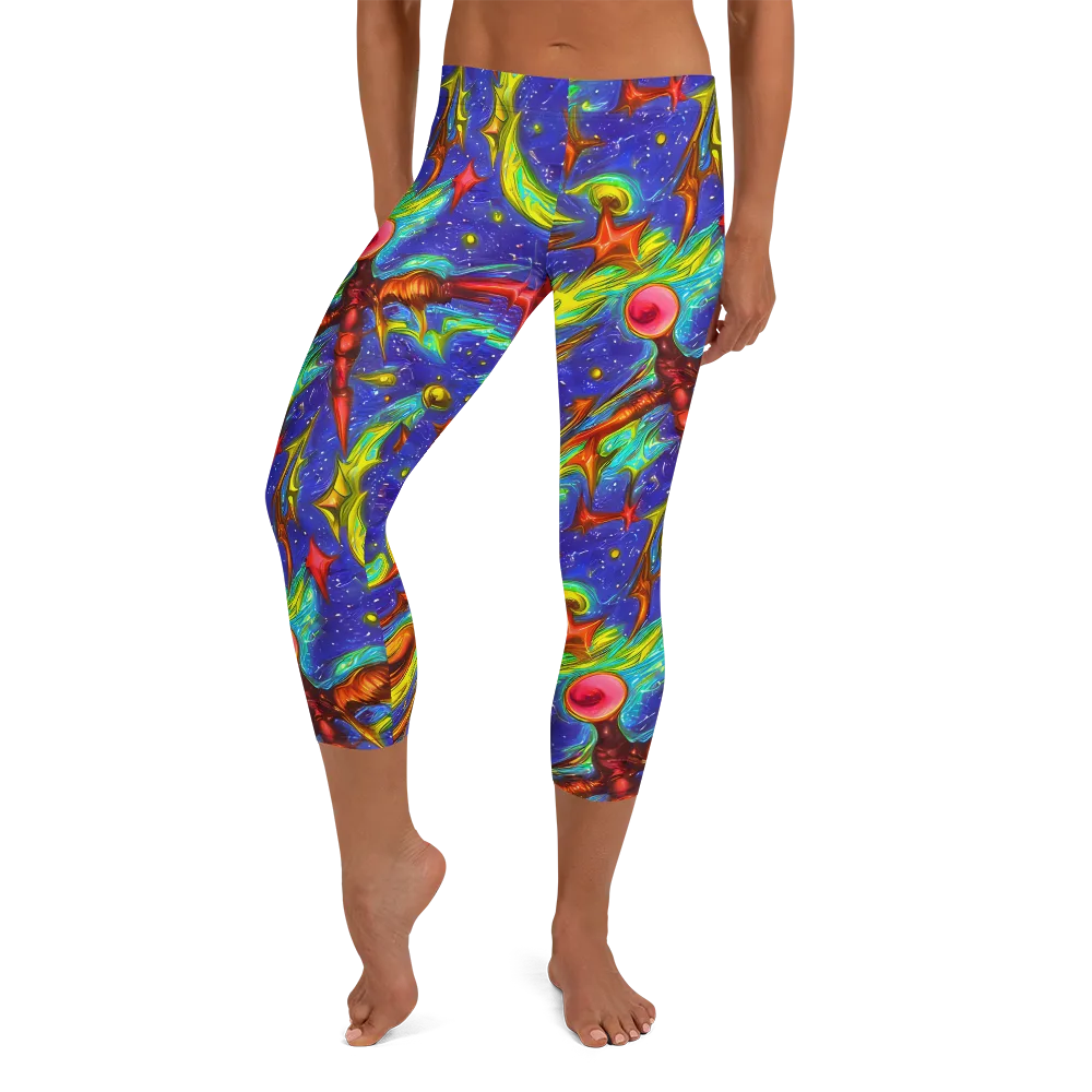 Starstorm on Capri Leggings — Front