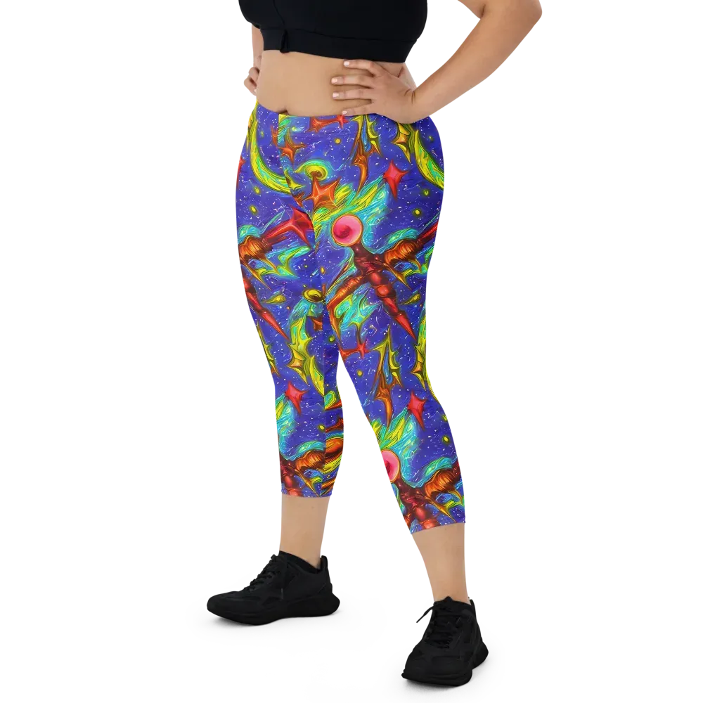 Starstorm on Capri Leggings — Front