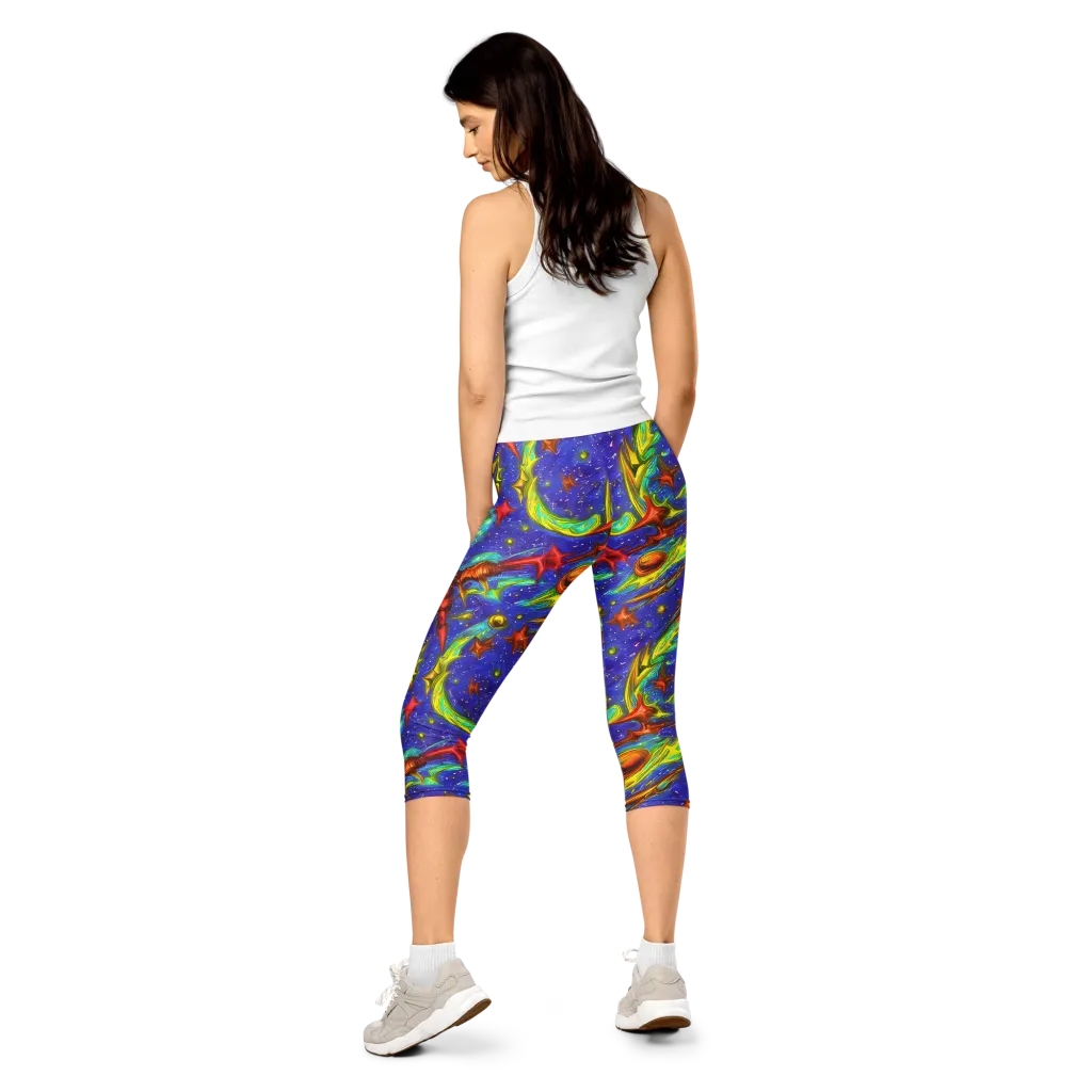 Starstorm on Capri Leggings — Back