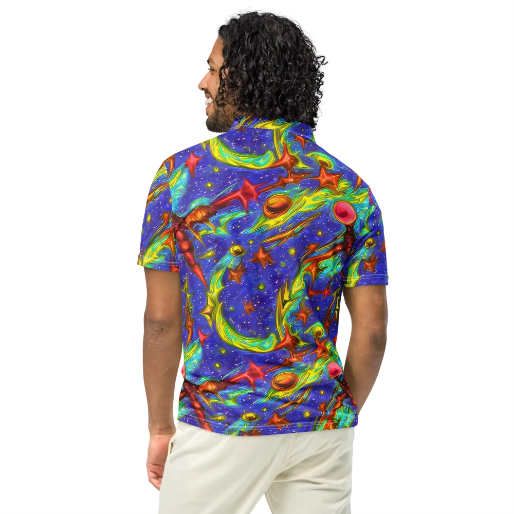 Starstorm on Men's Slim Fit Polo Shirt — Back