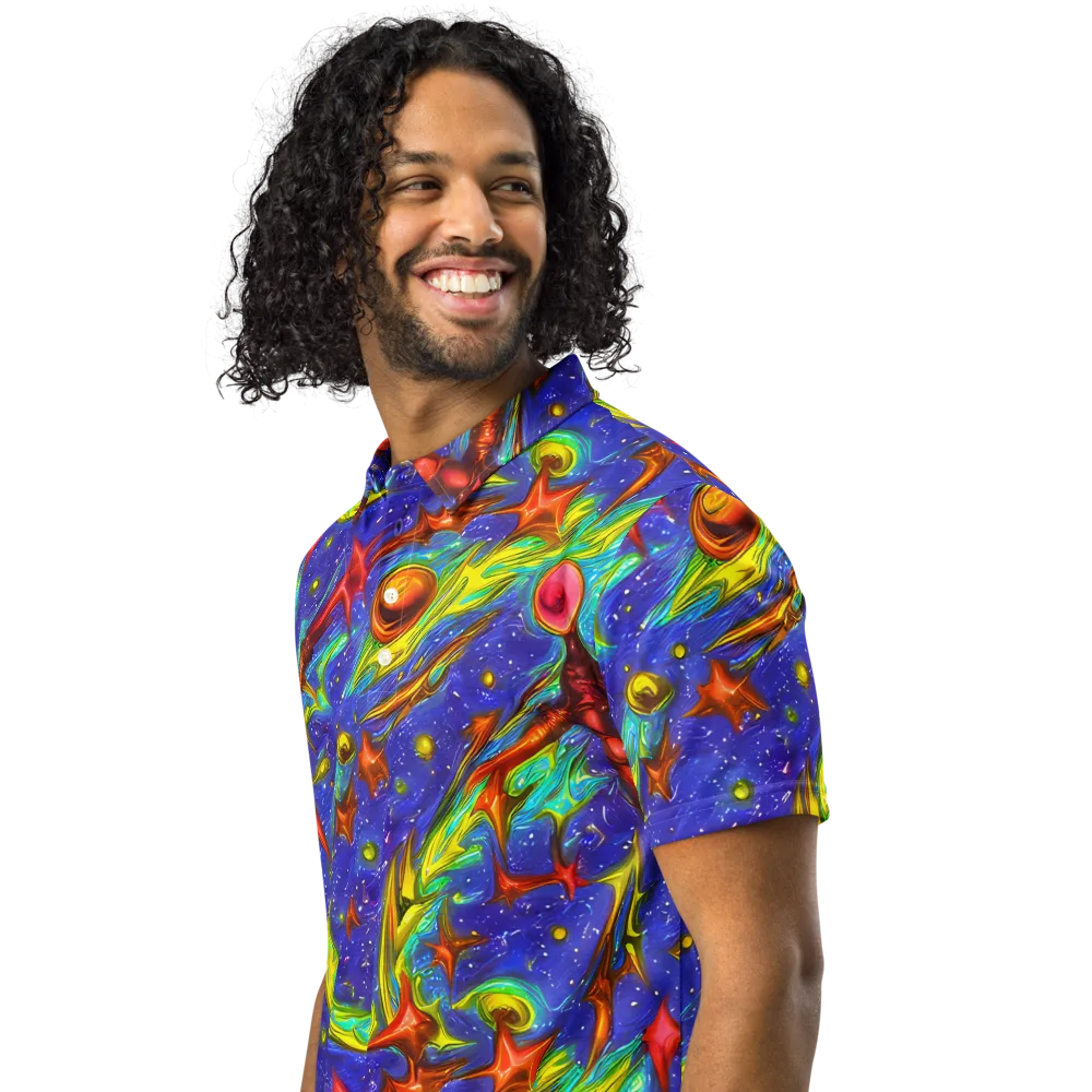 Starstorm on Men's Slim Fit Polo Shirt — Left Front