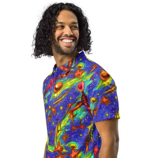 Starstorm on a Men's Slim Fit Polo Shirt