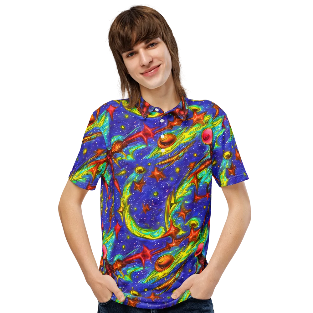 Starstorm on Men's Slim Fit Polo Shirt — Front