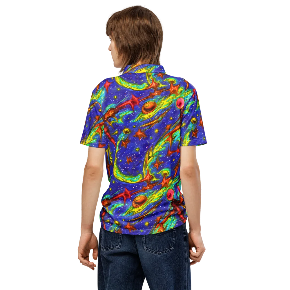 Starstorm on Men's Slim Fit Polo Shirt — Back