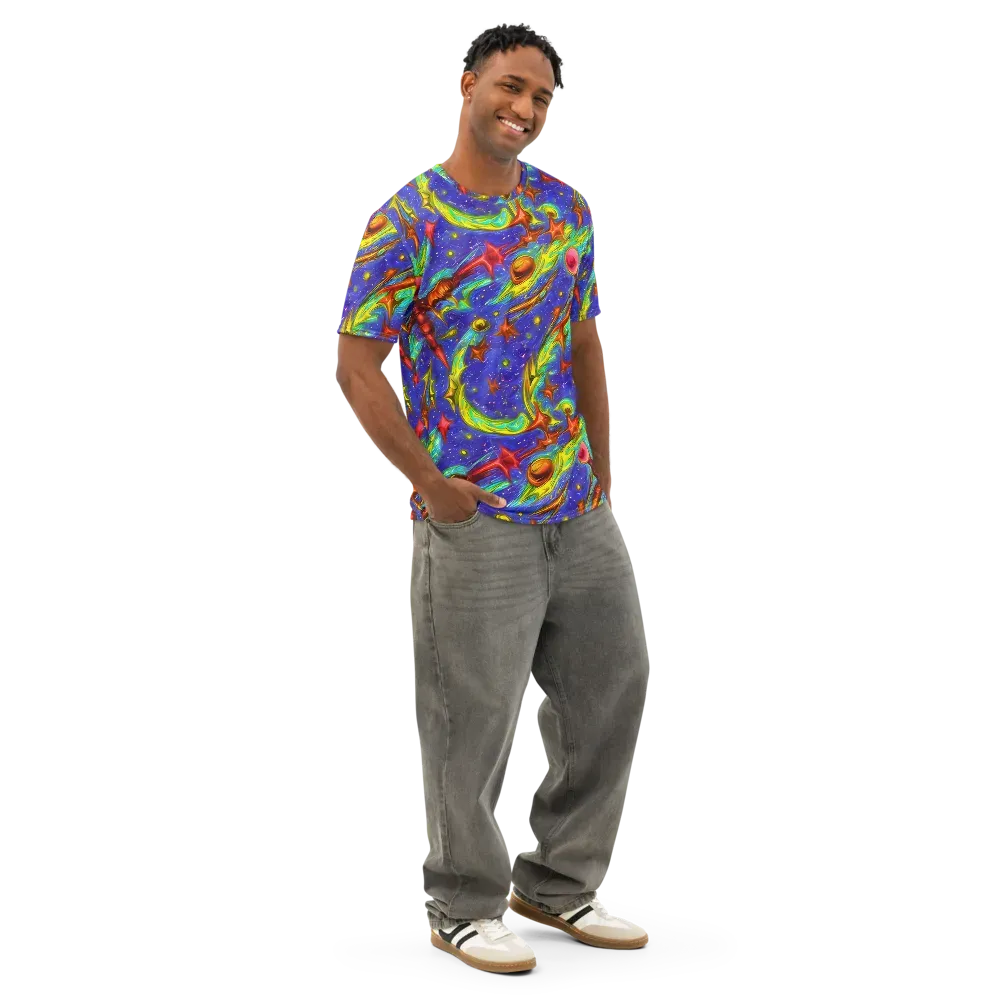 Starstorm on Men's Cotton Crew Neck T-Shirt — Right Front